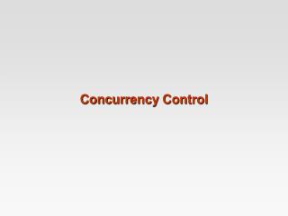 Concurrency Control