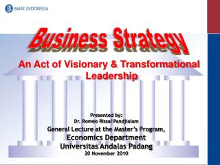 Presented by: Dr. Romeo Rissal Pandjialam General Lecture at the Master’s Program,