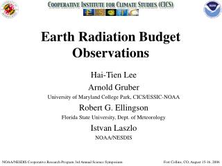 Earth Radiation Budget Observations