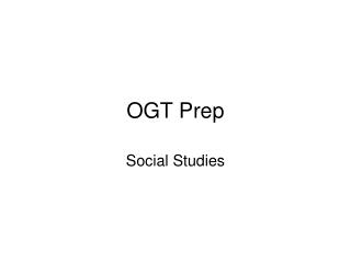 OGT Prep