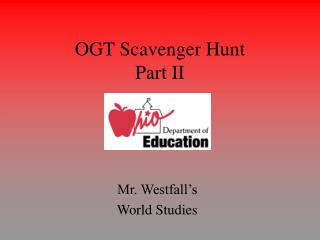OGT Scavenger Hunt Part II