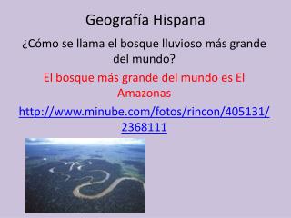 Geografía Hispana