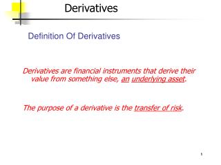 Definition Of Derivatives