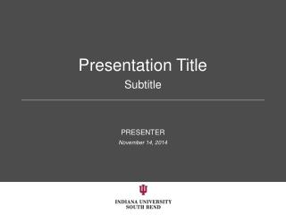 Presentation Title