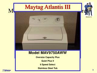 Model MAV9750AWW - features
