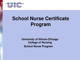 School Nurse Certificate Program