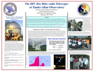 How do we introduce and demonstrate Radio Astronomy at Tamke-Allan Observatory?