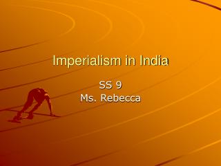 Imperialism in India