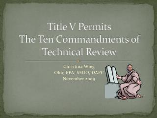 Title V Permits The Ten Commandments of Technical Review