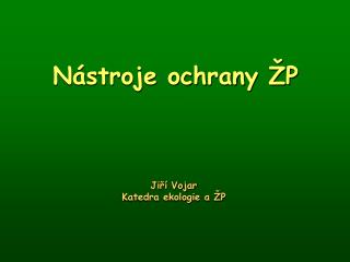 Nástroje ochrany ŽP