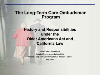 The Long-Term Care Ombudsman Program