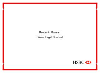 Benjamin Rossan Senior Legal Counsel