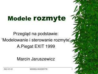 Modele rozmyte