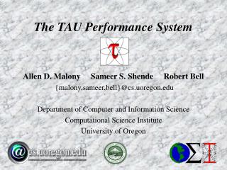 The TAU Performance System