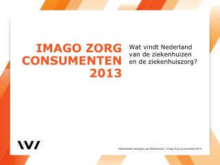 IMAGO ZORG CONSUMENTEN 2013