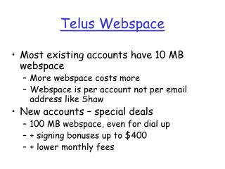 Telus Webspace