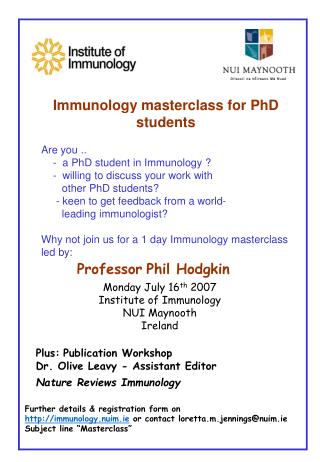 Professor Phil Hodgkin