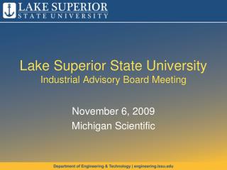 Lake Superior State University Industrial Advisory Board Meeting