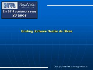 Briefing Software Gestão de Obras