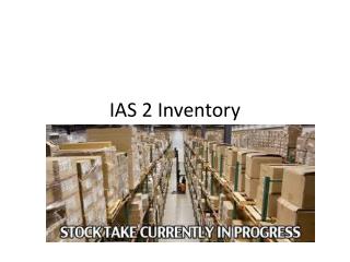 IAS 2 Inventory