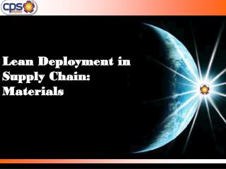 Lean Deployment in Supply Chain: Materials