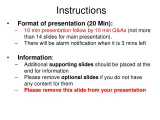 Instructions