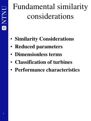 Fundamental similarity considerations