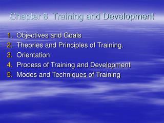 Chapter 8 Training and Development