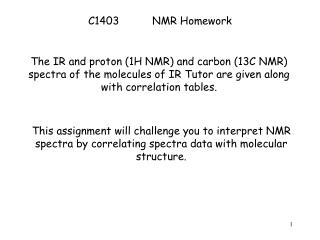 C1403		NMR Homework