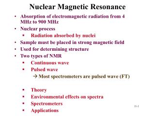 Nuclear Magnetic Resonance