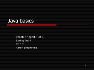 Java basics