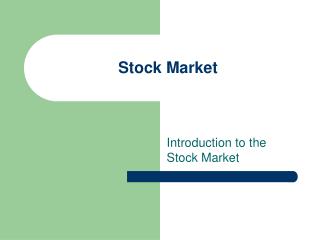 Stock Market