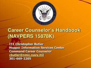 Career Counselor’s Handbook (NAVPERS 15878K)