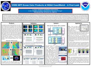 VIIRS NPP Ocean Color Products at NOAA CoastWatch – A First Look