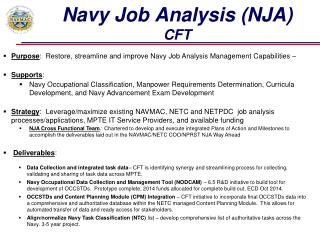 Navy Job Analysis (NJA) CFT