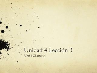 Unidad 4 Lección 3