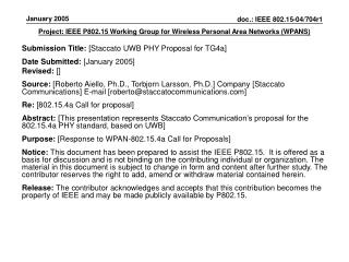 Project: IEEE P802.15 Working Group for Wireless Personal Area Networks (WPANS)