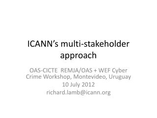 ICANN’s multi-stakeholder approach