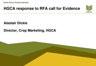 HGCA response to RFA call for Evidence