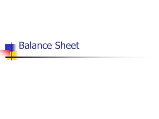 Balance Sheet