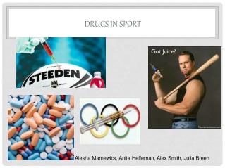 DRUGS IN SPORT