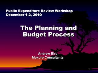 Public Expenditure Review Workshop December 1-2, 2010