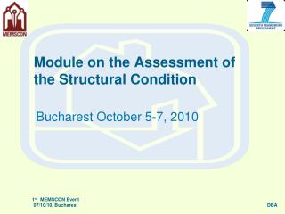 Module on the Assessment of the Structural Condition