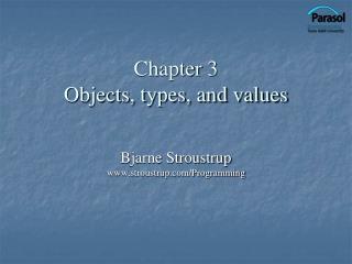 Chapter 3 Objects, types, and values