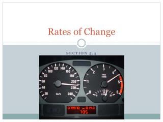 Rates of Change