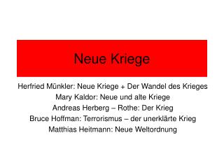 Neue Kriege