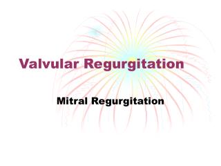 Valvular Regurgitation