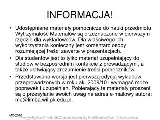 INFORMACJA!