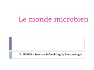 Le monde microbien