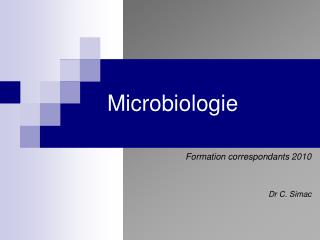 Microbiologie